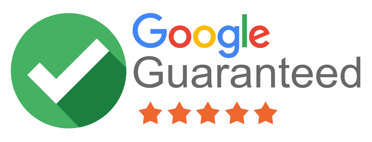 Google Guaranteed badge with stars and checkmark