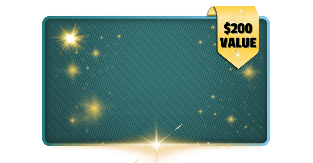 Blank coupon with $200 value tag